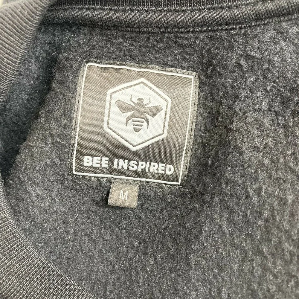 Bee Inspired Brand Signature Crew Sweatshirt B33 Black Medium Athletic Unisex